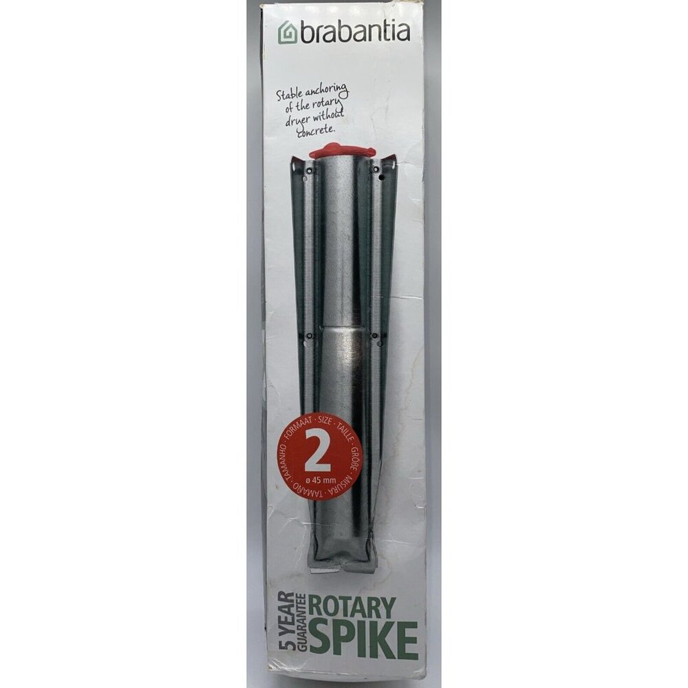 Brabantia Metal Soil Spear Ground Spike Rotary Clothesline 45mm Size 2